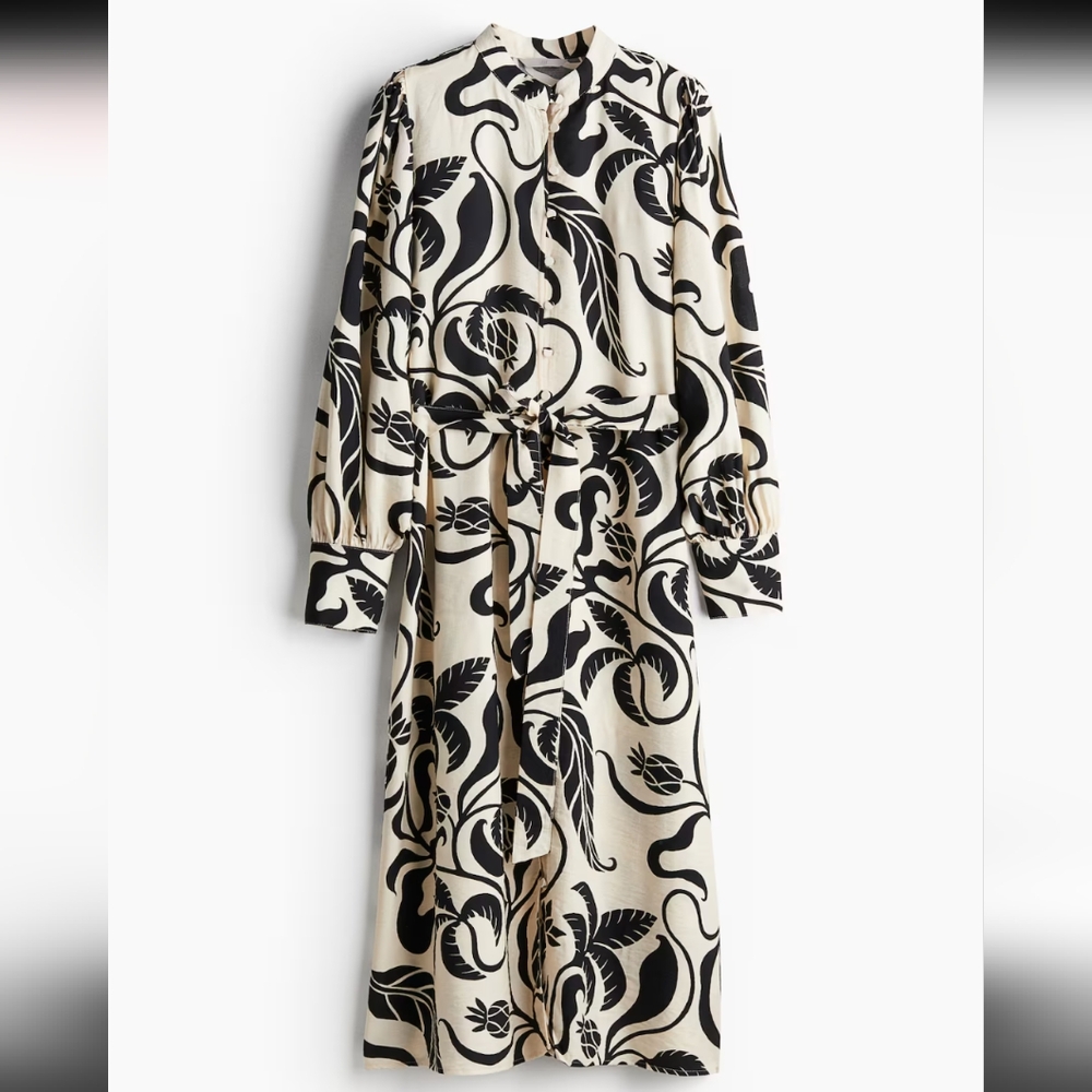 H&M Black and Cream Maxi Dress